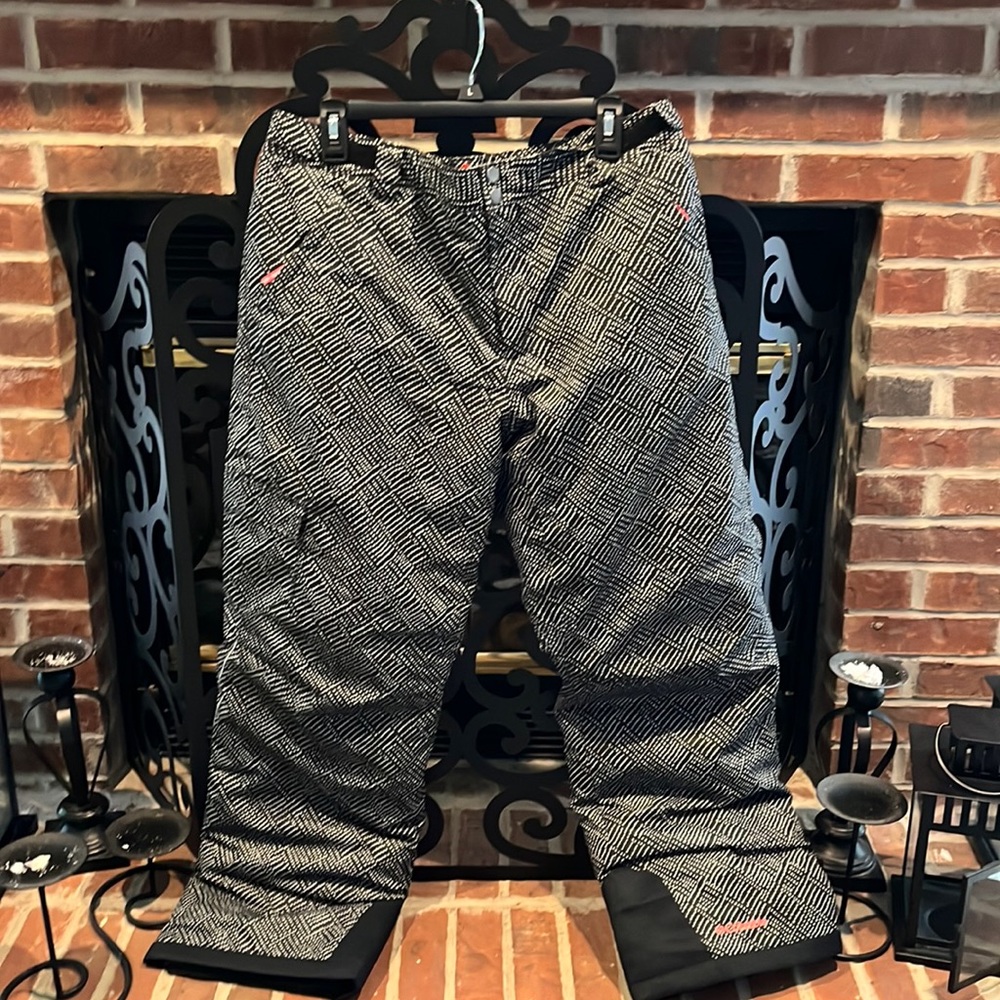 🔥Columbia Insulated Bugaboo Ski Pants Size:XL Black and Gray Dot pants